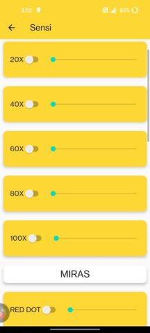 hacker sensi booster max для Android — скриншот 5