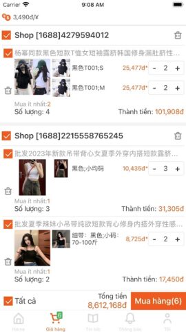 Vận Chuyển Trung Việt для Android — скриншот 5