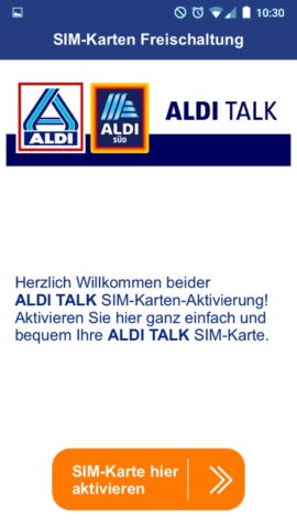 ALDI TALK Aktivierung для Android — скриншот 1