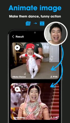 Add Face To Video Reface video для Android — скриншот 2