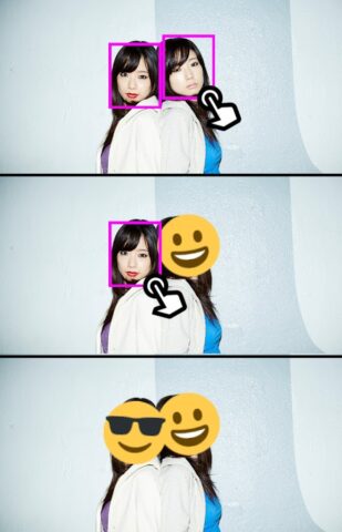 Auto face stamp для Android — скриншот 1