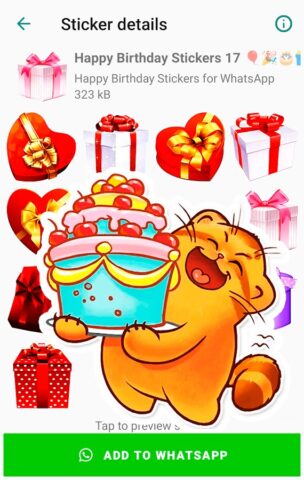 С днем рождения стикеры ватсап для Android — скриншот 5
