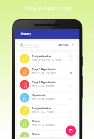 Blood Pressure Diary для Android — скриншот 5