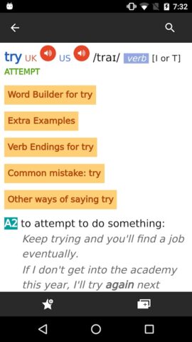 Cambridge English Dictionary для Android — скриншот 3