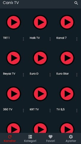 Canlı TV — Mobil Tv izle для Android — скриншот 1