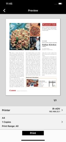 Canon PRINT Business для iOS — скриншот 2