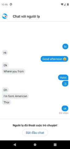 Chat với người lạ для Android — скриншот 1