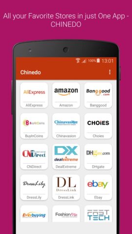 Китайский интернет-магазин для Android — скриншот 1