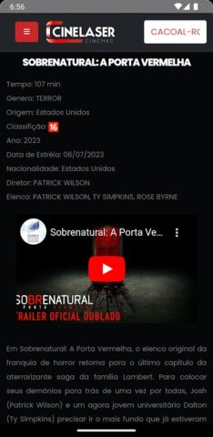 Cine Laser Cinemas для Android — скриншот 1