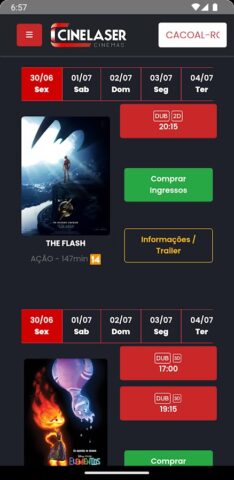 Cine Laser Cinemas для Android — скриншот 5