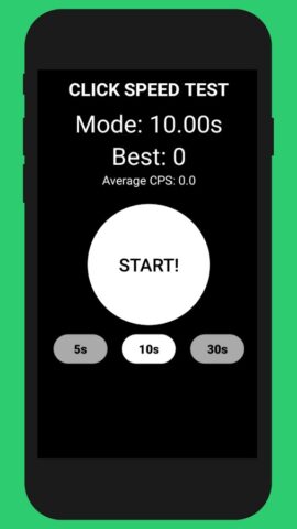 Click Speed Test для Android — скриншот 2