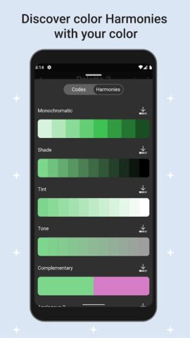 Color Picker & Generator для Android — скриншот 5