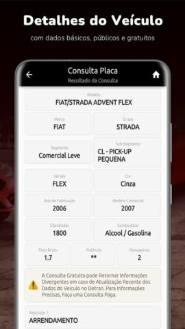 Consulta Placa — Débitos, Fipe для Android — скриншот 3