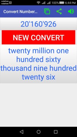 Convert Number to Word для Android — скриншот 3