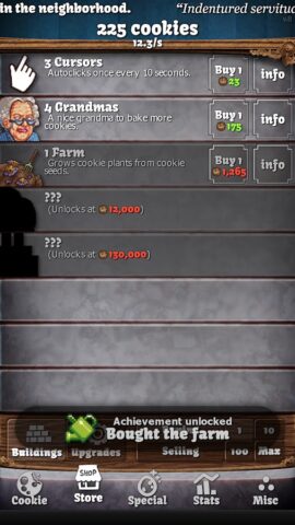Cookie Clicker для Android — скриншот 2