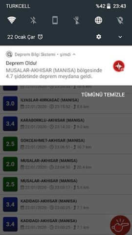 Deprem Bilgi Sistemi для Android — скриншот 4