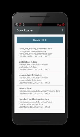 Docx Reader для Android — скриншот 1