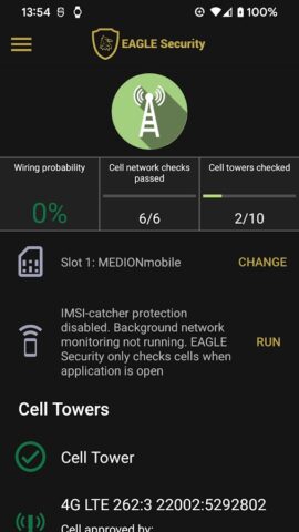EAGLE Security для Android — скриншот 1