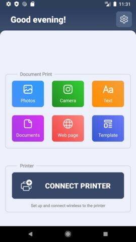 iPrint: подключение к принтеру для Android — скриншот 1