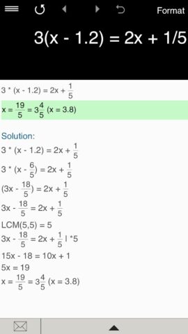 Решение уравнений для Android — скриншот 3