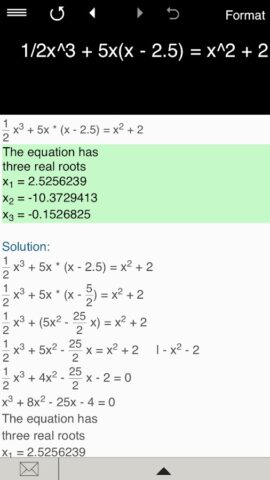 Решение уравнений для Android — скриншот 5