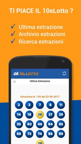 Estrazioni 10 e Lotto 5 minuti для Android — скриншот 1