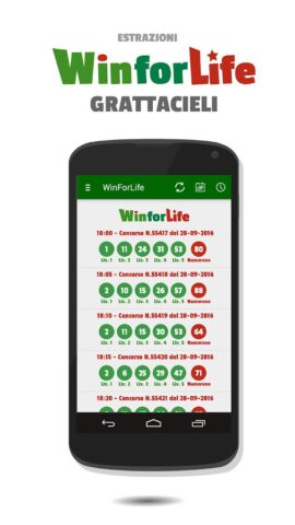 Estrazioni WinForLife для Android — скриншот 2