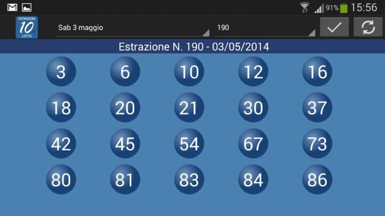 Estrazioni del 10 e Lotto 5′ для Android — скриншот 2