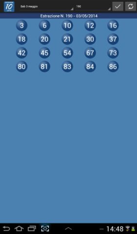 Estrazioni del 10 e Lotto 5′ для Android — скриншот 3