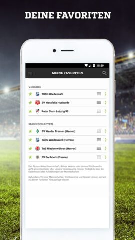 FUSSBALL.DE для Android — скриншот 2