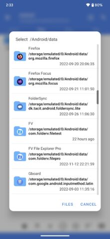 FV File Manager для Android — скриншот 2