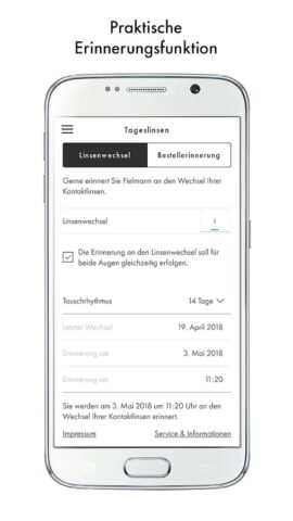 Fielmann Kontaktlinsen App для Android — скриншот 3