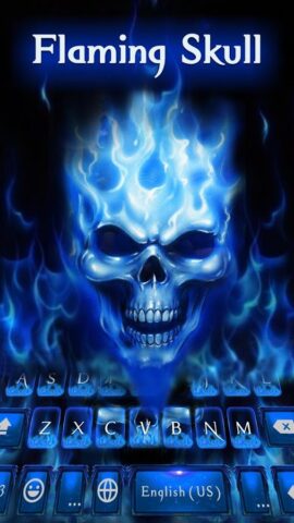 тема Flaming Skull для Android — скриншот 1