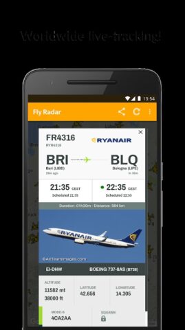 Отслеживание полетов в реально для Android — скриншот 3