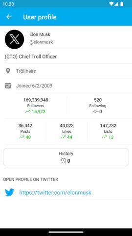 Followers Analyzer for Twitter для Android — скриншот 4