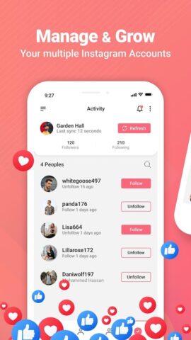 Followers & Unfollowers для Android — скриншот 1