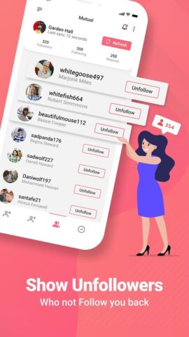 Followers & Unfollowers для Android — скриншот 2