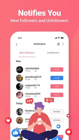 Followers & Unfollowers для Android — скриншот 3