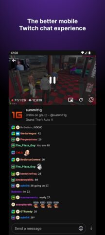 Frosty for Twitch для Android — скриншот 1