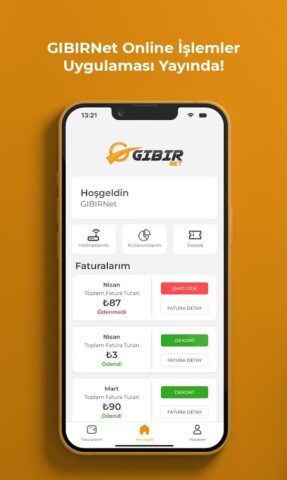 Онлайн-транзакции GIBIRNet для Android — скриншот 1