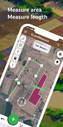 Измерьте площадь GLandMeasure для Android — скриншот 1