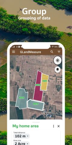 Измерьте площадь GLandMeasure для Android — скриншот 3
