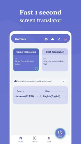 Gaminik: Auto Screen Translate для Android — скриншот 1