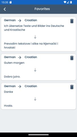 German Croatian Translator для Android — скриншот 3