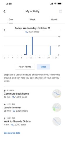 Google Fit: Activity Tracker для iOS — скриншот 2