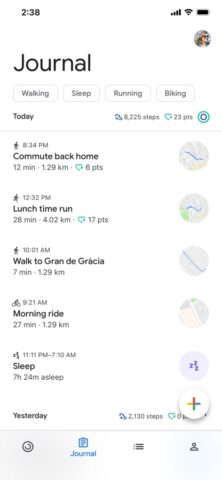 Google Fit: Activity Tracker для iOS — скриншот 3