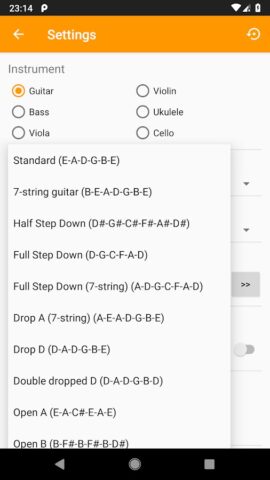 Тюнер для Гитары и Скрипки — скриншот 4