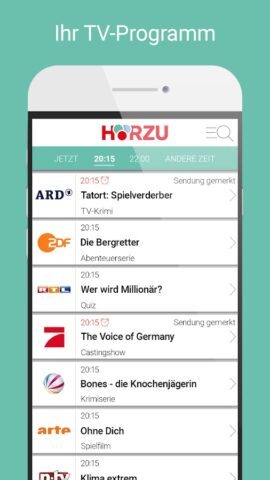 HÖRZU TV Programm als TV-App для Android — скриншот 1
