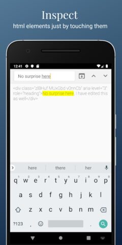 HTML/CSS Website Inspector для Android — скриншот 2