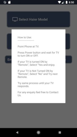Haier TV Remote для Android — скриншот 2